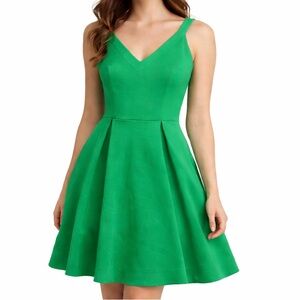 Elegant Green Sleeveless Dress